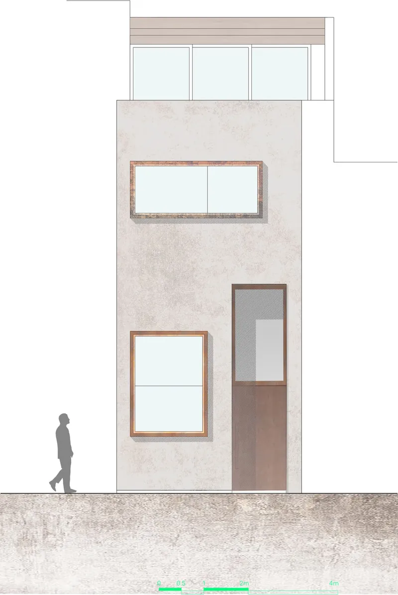 Alzado de fachada de FP Arquitectura